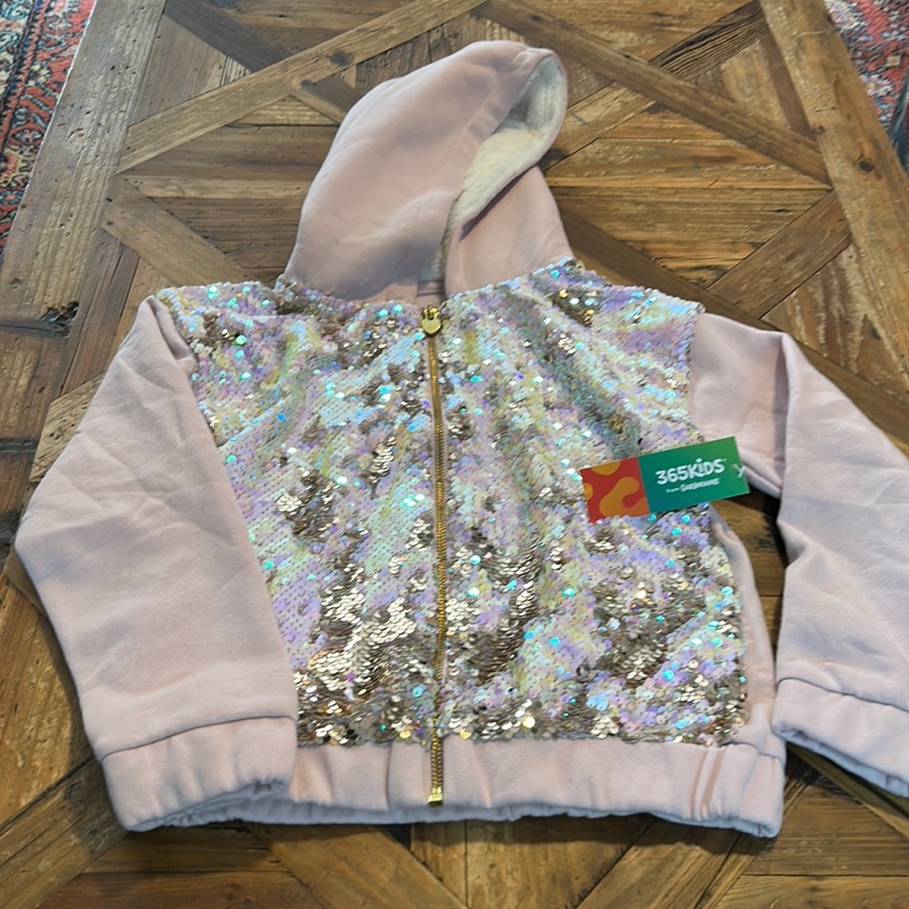 Garanimals girl sequins warm hoodie size 8